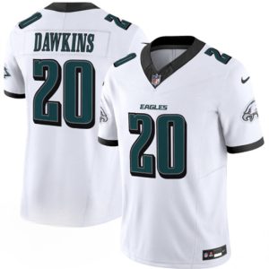 Philadelphia Eagles #20 Brian Dawkins White 2024 New F.U.S.E. Vapor Untouchable Limited Jersey