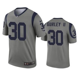Los Angeles Rams #30 Todd Gurley II Gray Inverted Legend Jersey
