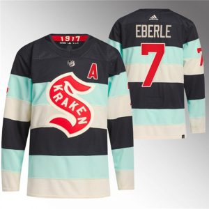 Seattle Kraken #7 Jordan Eberle Deep Sea Blue 2024 Winter Classic Primegreen Stitched Jersey