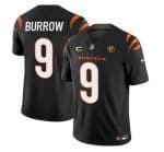 Cincinnati Bengals #9 Joe Burrow Black 2023 F.U.S.E. With 4-Star C Patch And John Madden Patch Vapor Limited Stitched Jersey