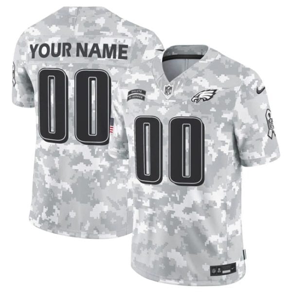 Philadelphia Eagles Custom 2024 F.U.S.E Arctic Camo Salute To Service Limited Stitched Jersey