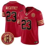 San Francisco 49ers #23 Christian McCaffrey Red F.U.S.E. Golden Gate Bridge Patch Balck Scarlet Vapor Limited Stitched Jersey