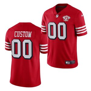 San Francisco 49ers Red 75th Anniversary Throwback Vapor Limited Football Stitched Jersey