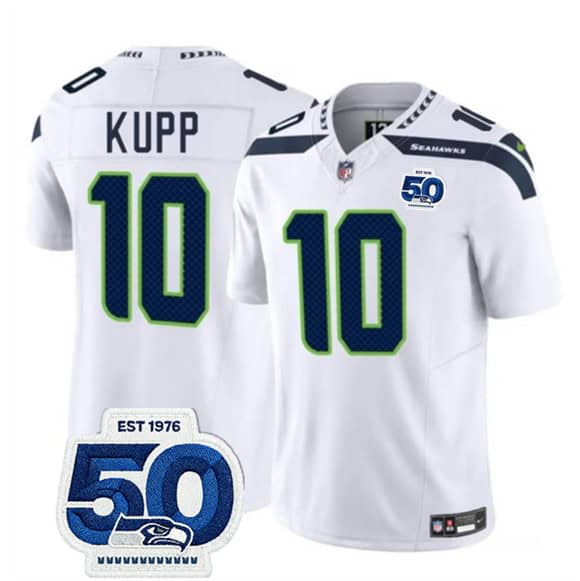 Seattle Seahawks #10 Cooper Kupp White 2025 F.U.S.E. Vapor Untouchable Limited Football Stitched Jersey