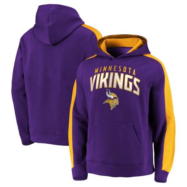 Minnesota Vikings Purple Game Time Arch Pullover Hoodie