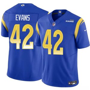 Los Angeles Rams #42 Ethan Evans Blue 2025 F.U.S.E. Vapor Untouchable Stitched Jersey