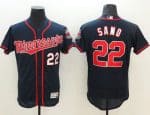 Twins #22 Miguel Sano Navy Blue Flexbase Authentic Collection Stitched Jersey