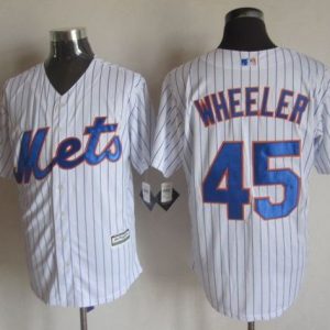 Mets #45 Zack Wheeler White(Blue Strip) New Cool Base Stitched Jersey