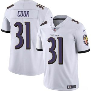 Baltimore Ravens #31 Dalvin Cook White Vapor Limited Jersey