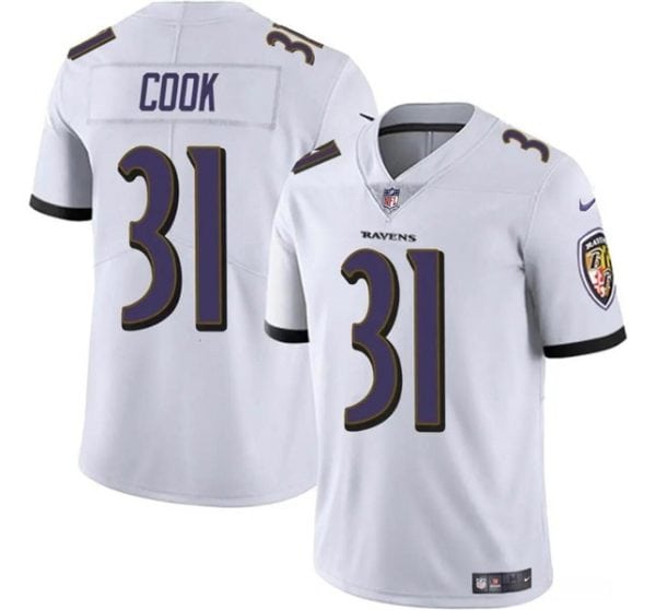 Baltimore Ravens #31 Dalvin Cook White Vapor Limited Jersey