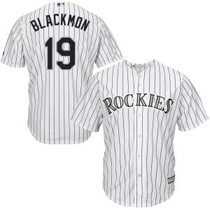 Colorado Rockies #19 Charlie Blackmon "Chuck Nazty" White Cool Base Stitched Jersey