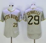 Pirates #29 Francisco Cervelli Grey Flexbase Authentic Collection Stitched Jersey