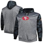 San Francisco 49ers Heather Charcoal Big Tall Camo Pullover Hoodie