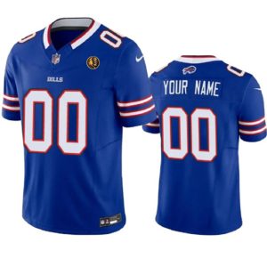 Buffalo Bills Custom Blue 2023 F.U.S.E. With John Madden Patch Vapor Limited Stitched Jersey