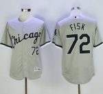 White Sox #72 Carlton Fisk Grey Flexbase Authentic Collection Stitched Jersey