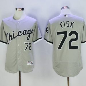 White Sox #72 Carlton Fisk Grey Flexbase Authentic Collection Stitched Jersey