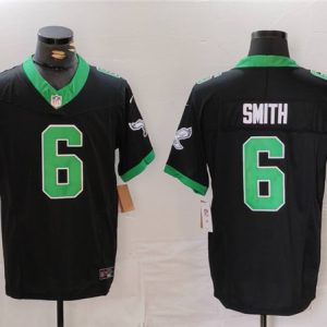 Philadelphia Eagles #6 DeVonta Smith Black F.U.S.E. Vapor Untouchable Stitched Jersey