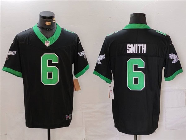 Philadelphia Eagles #6 DeVonta Smith Black F.U.S.E. Vapor Untouchable Stitched Jersey