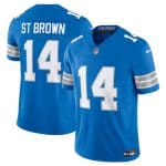 Detroit Lions #14 Amon-Ra St. Brown Blue 2024 F.U.S.E. Vapor Limited Stitched Jersey