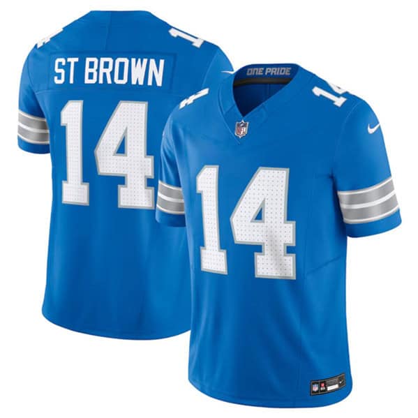 Detroit Lions #14 Amon-Ra St. Brown Blue 2024 F.U.S.E. Vapor Limited Stitched Jersey