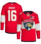 Florida Panthers #16 Aleksander Barkov Red Home 2024 Stanley Cup Champions Stitched Jersey
