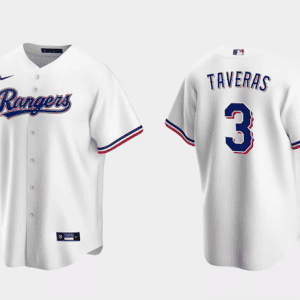 Texas Rangers #3 Leody Taveras White Cool Base Stitched Jersey