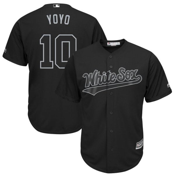 Chicago White Sox #10 Yoan Moncada ''YoYo'' Majestic Black 2019 Players' Weekend Player Stitched Jersey