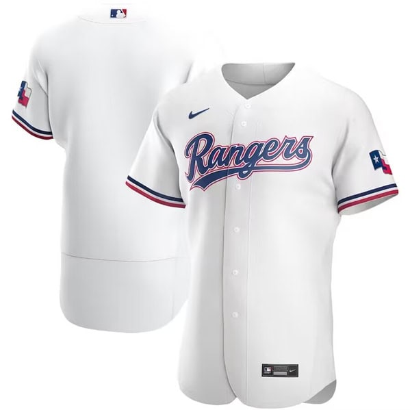 Texas Rangers Blank White Flex Base Stittched Jersey