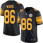 Steelers #86 Hines Ward Black Stitched Limited Rush Nike Jersey