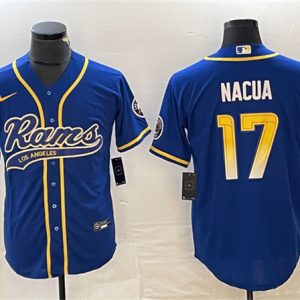 Los Angeles Rams #17 Puka Nacua Royal Cool Base Stitched Jersey
