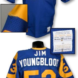 Los Angeles Rams Late ¡¯70s #53 Jim Youngblood Blue With Full Name Stitched Jersey