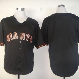 Giants Blank Black Fashion Stitched Jersey