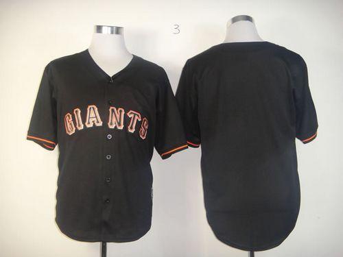 Giants Blank Black Fashion Stitched Jersey