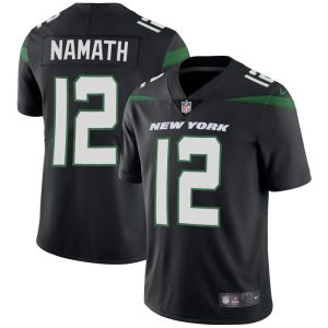 New York Jets #12 Joe Namath Black Vapor Untouchable Limited Stitched Jersey