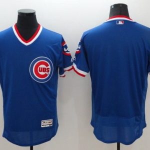 Cubs Blank Blue Flexbase Authentic Collection Cooperstown Stitched Jersey