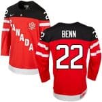 Olympic CA. #22 Jamie Benn Red 100th Anniversary Stitched Jersey