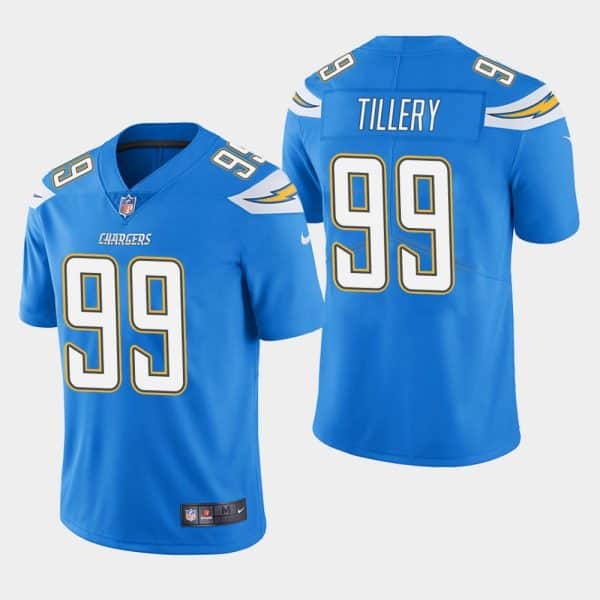 Los Angeles Chargers #99 Jerry Tillery Blue Vapor Untouchable Limited Stitched Jersey