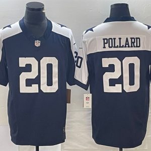 Dallas Cowboys #20 Tony Pollard Navy 2023 F.U.S.E.Thanksgiving Limited Stitched Jersey