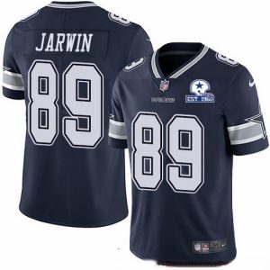 Dallas Cowboys #89 Blake Jarwin Navy With Est 1960 Patch Limited Stitched Jersey