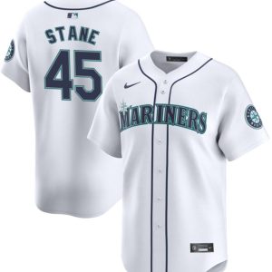 Seattle Mariners #45 Ryne Stanek White Home Limited Stitched Jersey