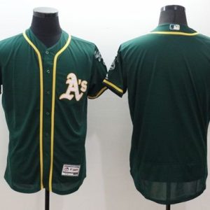 Athletics Blank Green Flexbase Authentic Collection Stitched Jersey