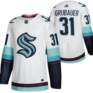 Seattle Kraken #31 Philipp Grubauer White Stitched Jersey