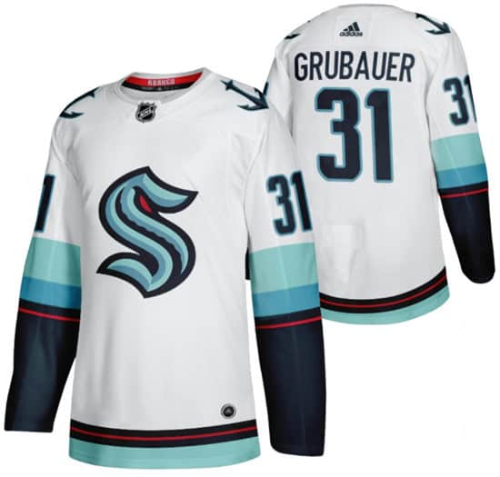Seattle Kraken #31 Philipp Grubauer White Stitched Jersey