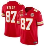 Kansas City Chiefs #87 Travis Kelce Red 2024 F.U.S.E. With "NKH" Patch And 4-Star C Patch Vapor Untouchable Limited Stitched Jersey