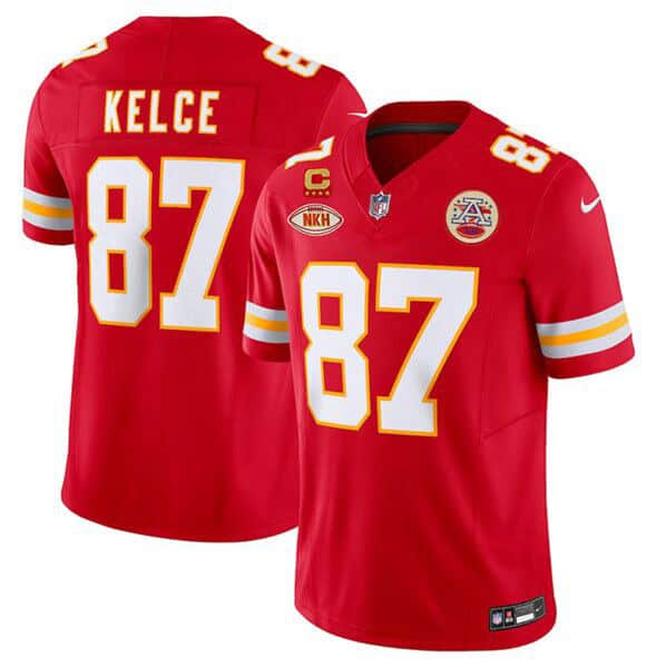 Kansas City Chiefs #87 Travis Kelce Red 2024 F.U.S.E. With "NKH" Patch And 4-Star C Patch Vapor Untouchable Limited Stitched Jersey