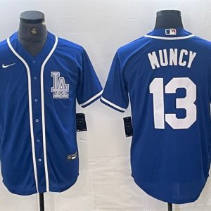 Los Angeles Dodgers #13 Max Muncy Blue Cool Base Stitched Jersey