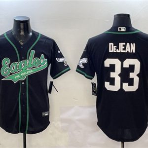 Philadelphia Eagles #33 Cooper DeJean Black Cool Base Stitched Jersey