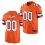 Broncos Customized Orange Vapor Untouchable Limited Stitched Jersey