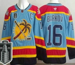 Florida Panthers #16 Aleksander Barkov Blue 2025 Stanley Cup Final Authentic Jersey