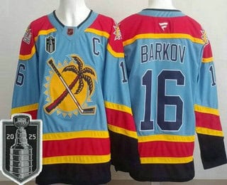 Florida Panthers #16 Aleksander Barkov Blue 2025 Stanley Cup Final Authentic Jersey
